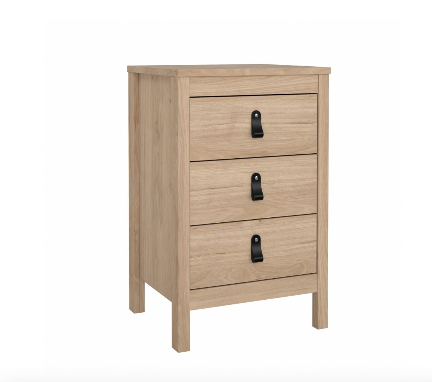 Natbord Madrid med 3 skuffer - Jackson Hickory