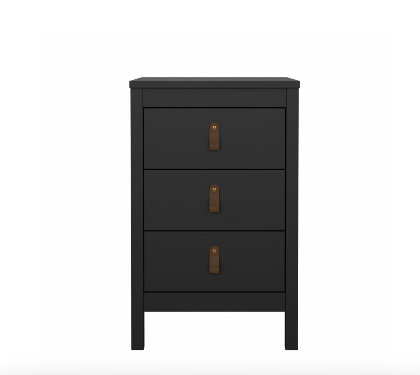 Natbord Madrid med 3 skuffer - Black
