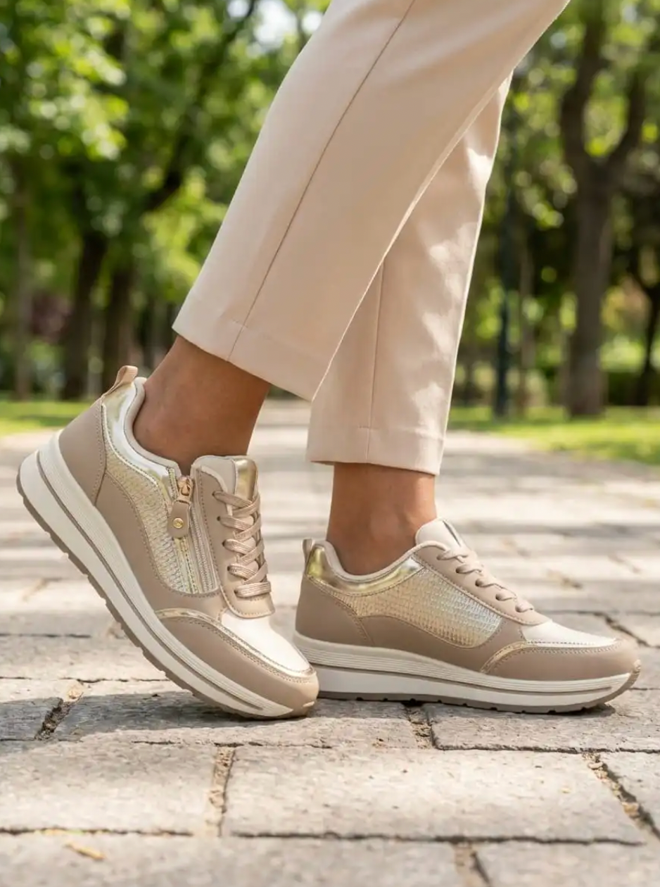 Sneakers Bottine Taupe
