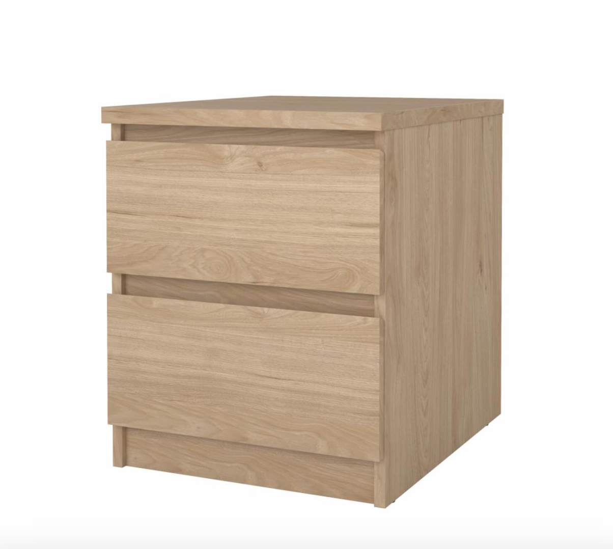 Natbord - Hickory 2 skuffe