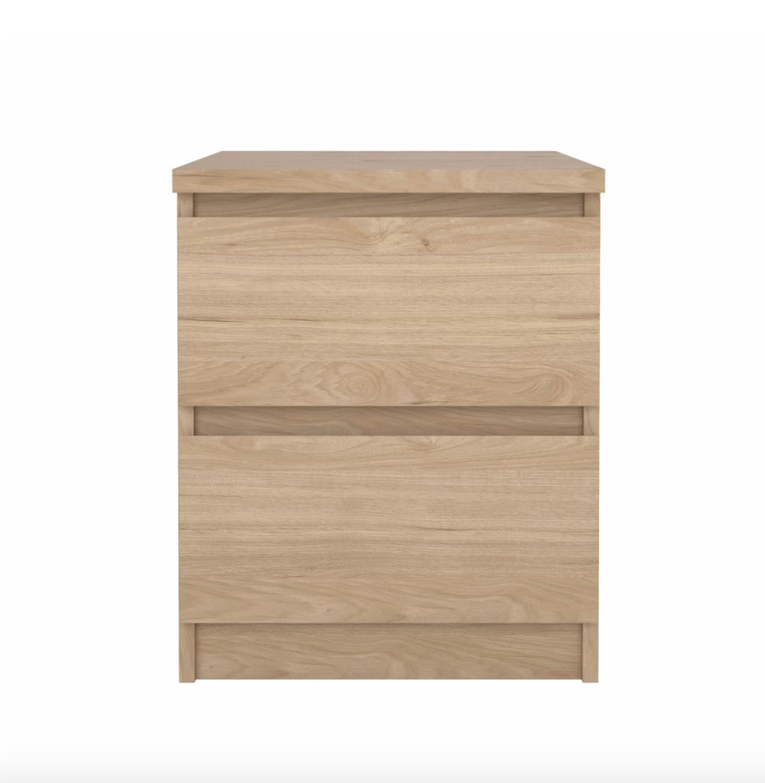 Natbord - Hickory 2 skuffe