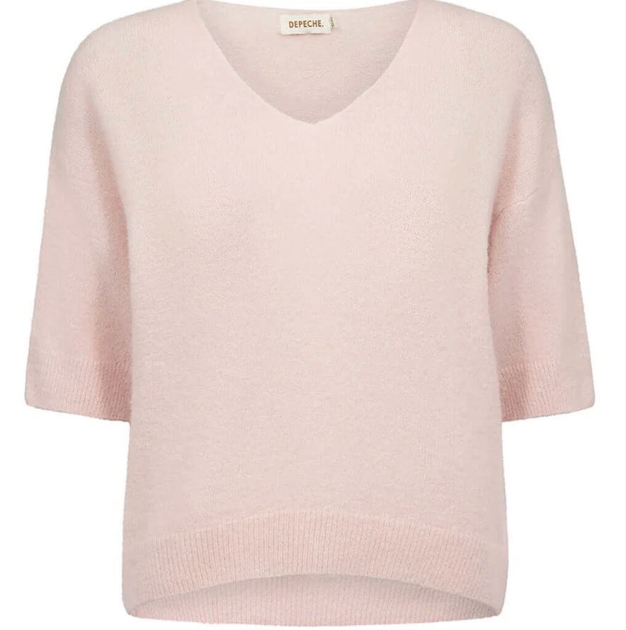 Strik Alpaca v-neck Rose - Depeche