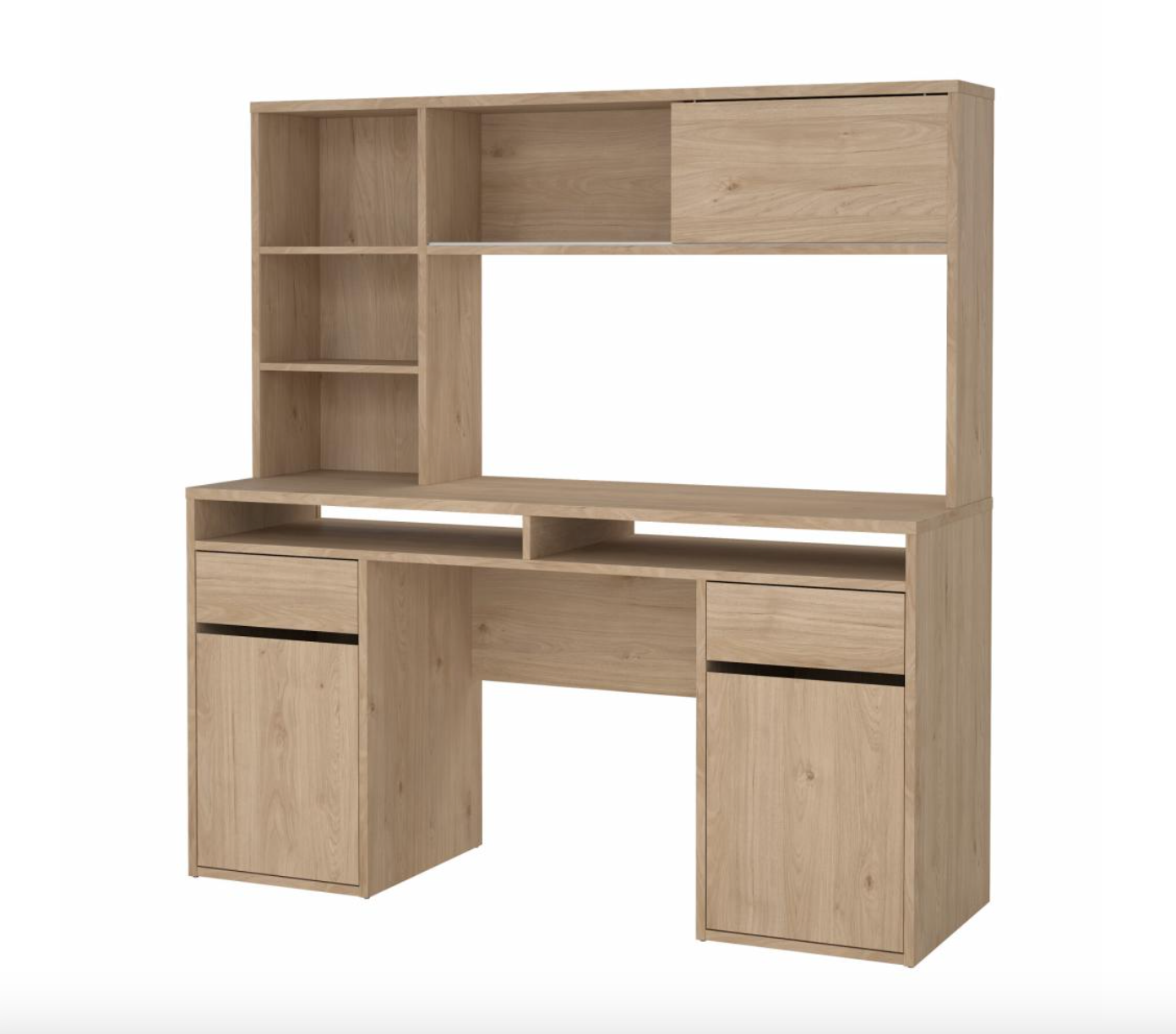Skrivebord med overreol - Wood