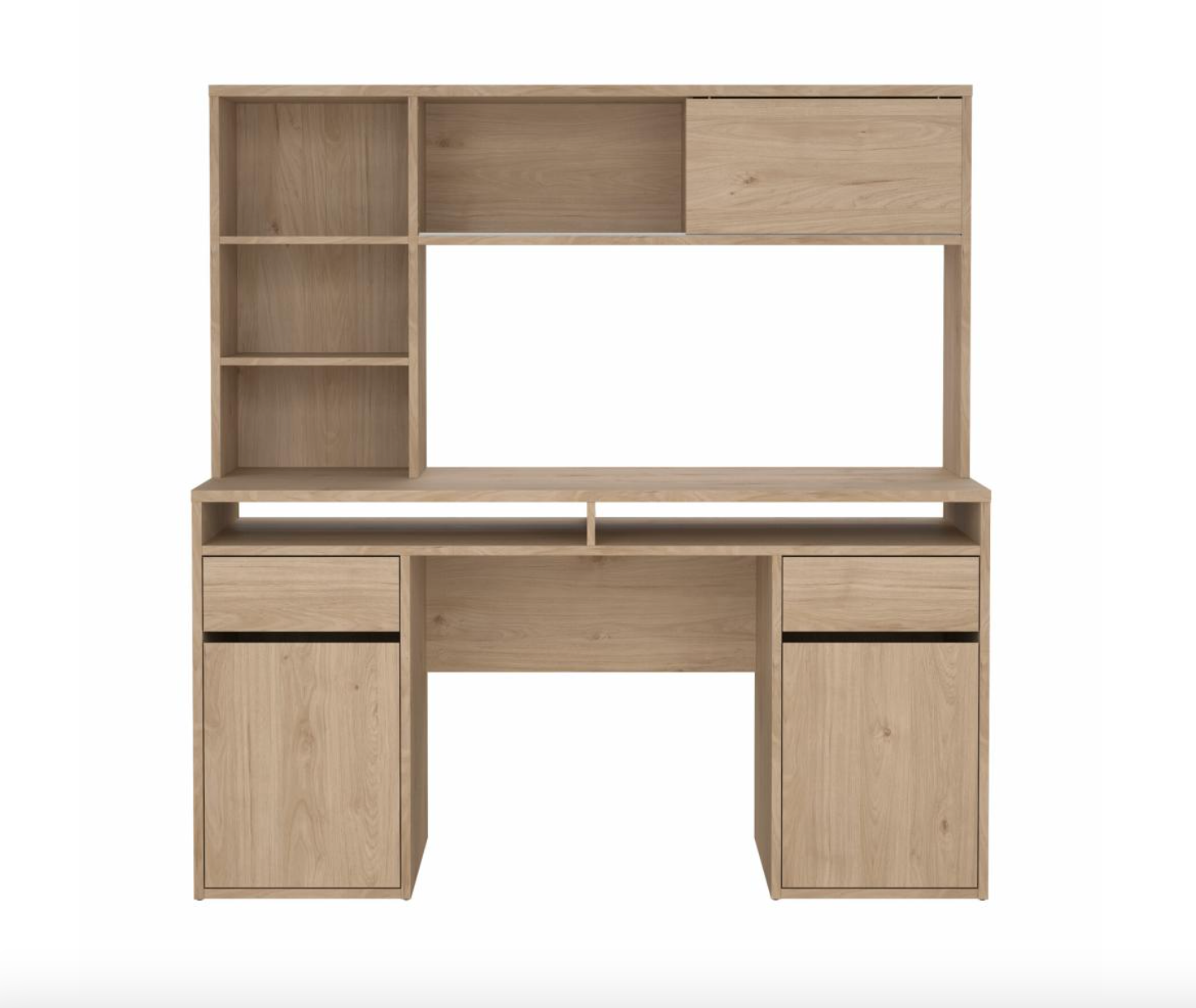 Skrivebord med overreol - Wood