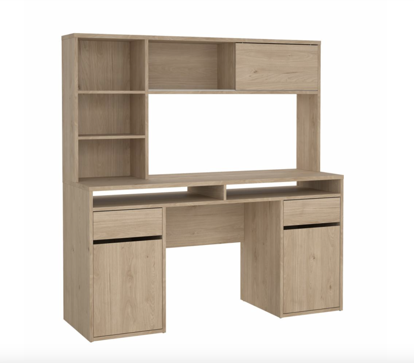 Skrivebord med overreol - Wood