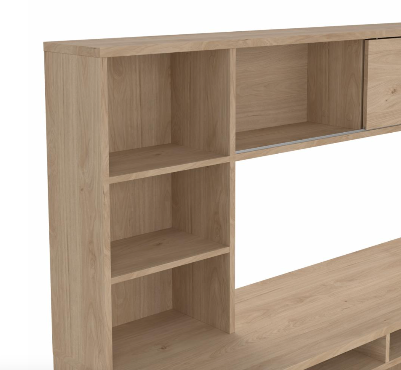 Skrivebord med overreol - Wood