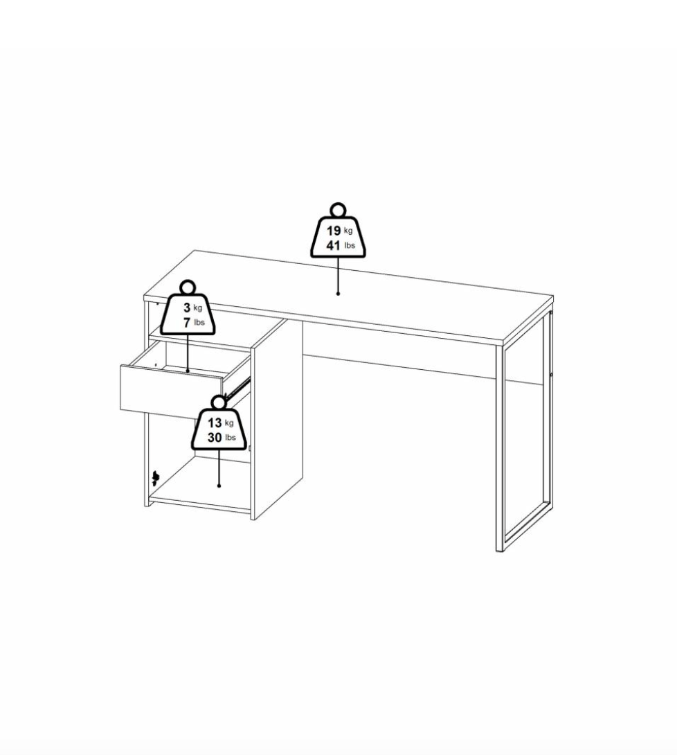 Skrivebord Black Nordic