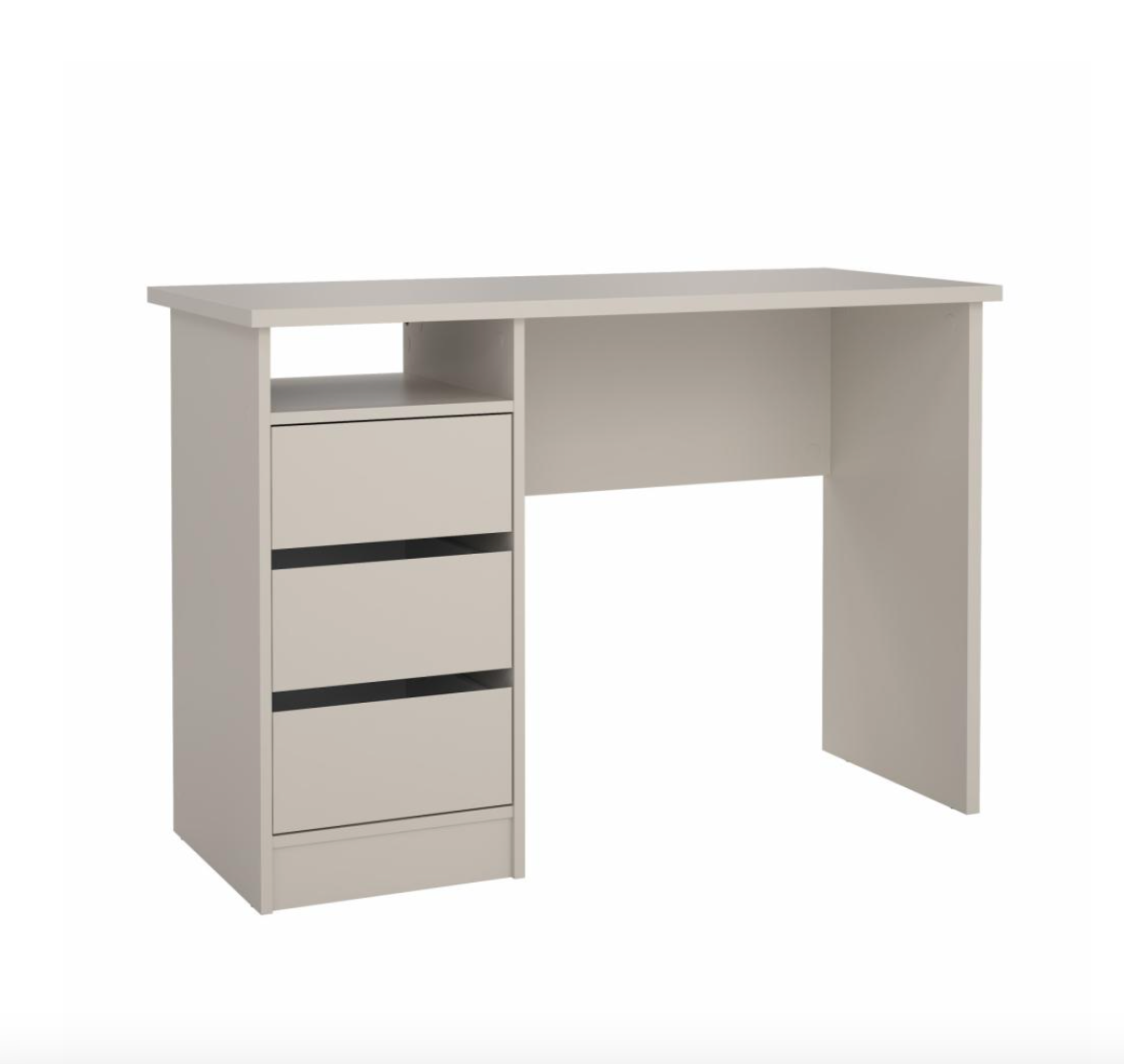Skrivebord med tre skuffer - Cashmere