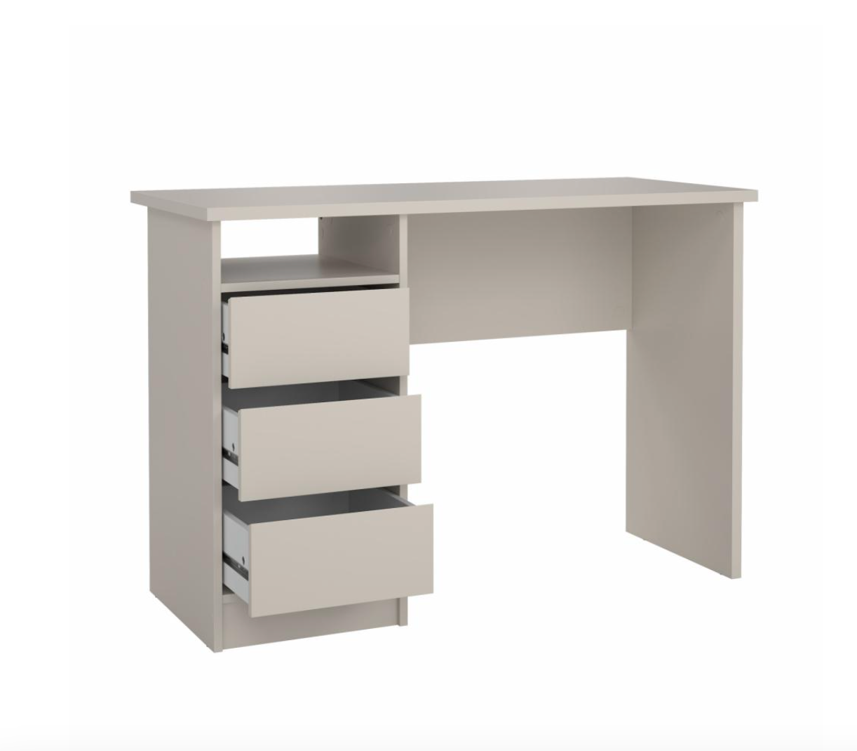 Skrivebord med tre skuffer - Cashmere