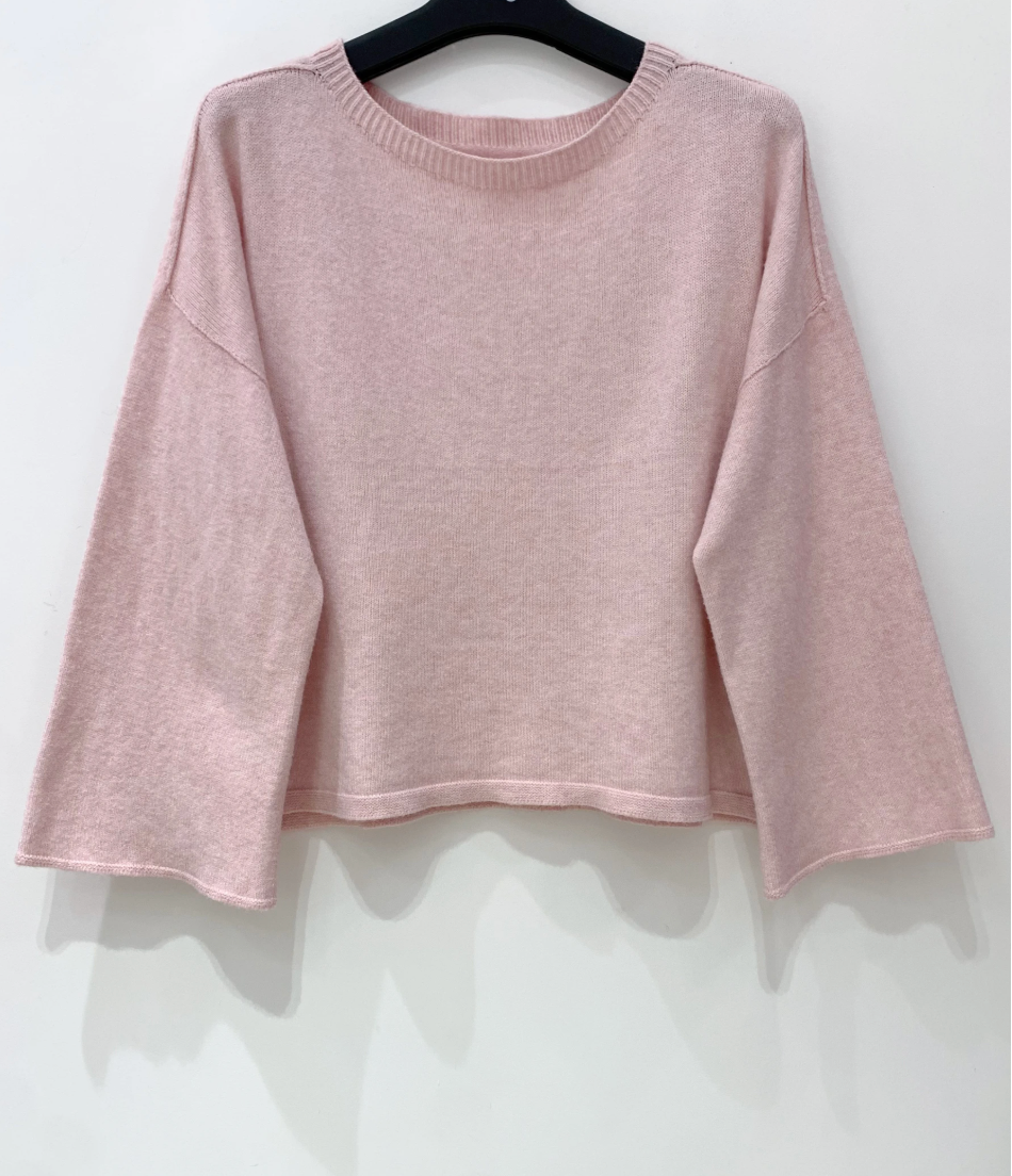 Sweater med 3/4 ærmer - Rose