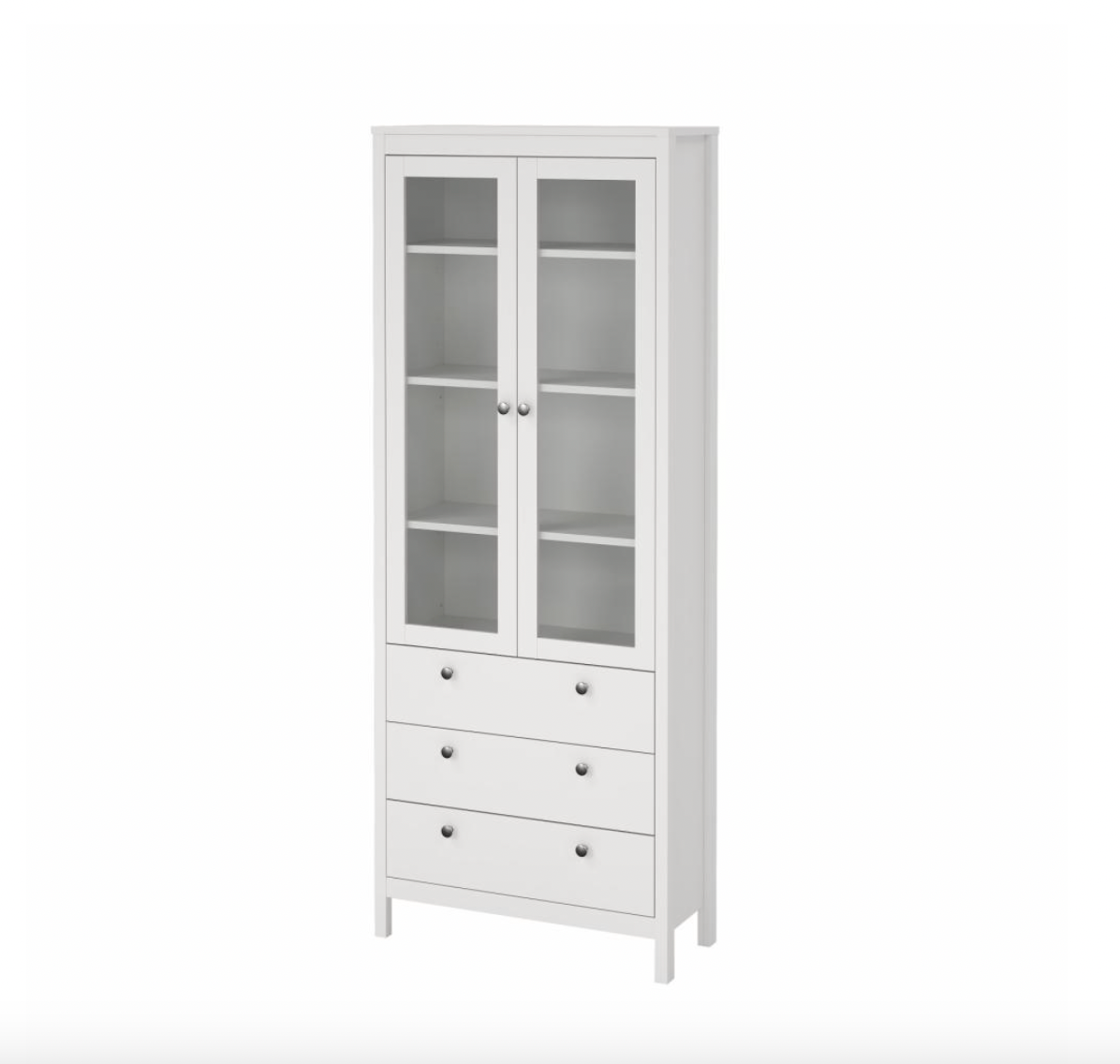 Vitrineskab Nordic white