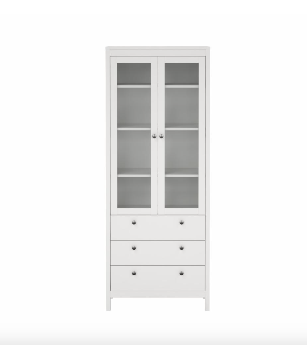 Vitrineskab Nordic white