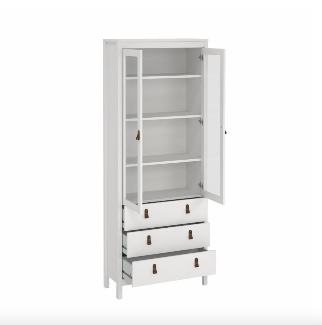 Vitrineskab Nordic white