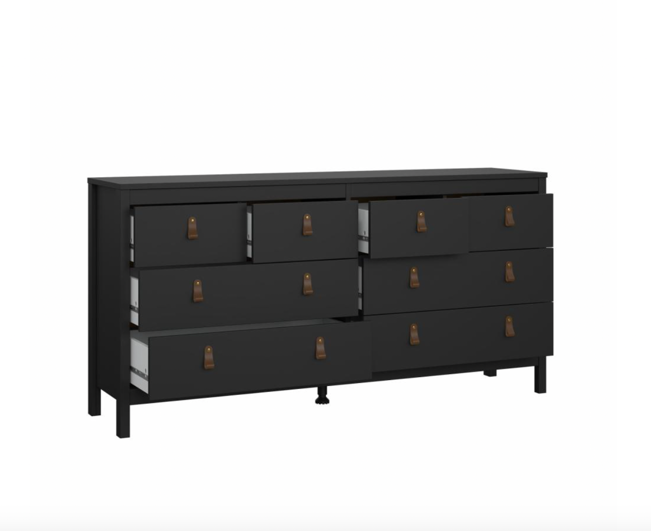 Kommode med 8 skuffer - Black