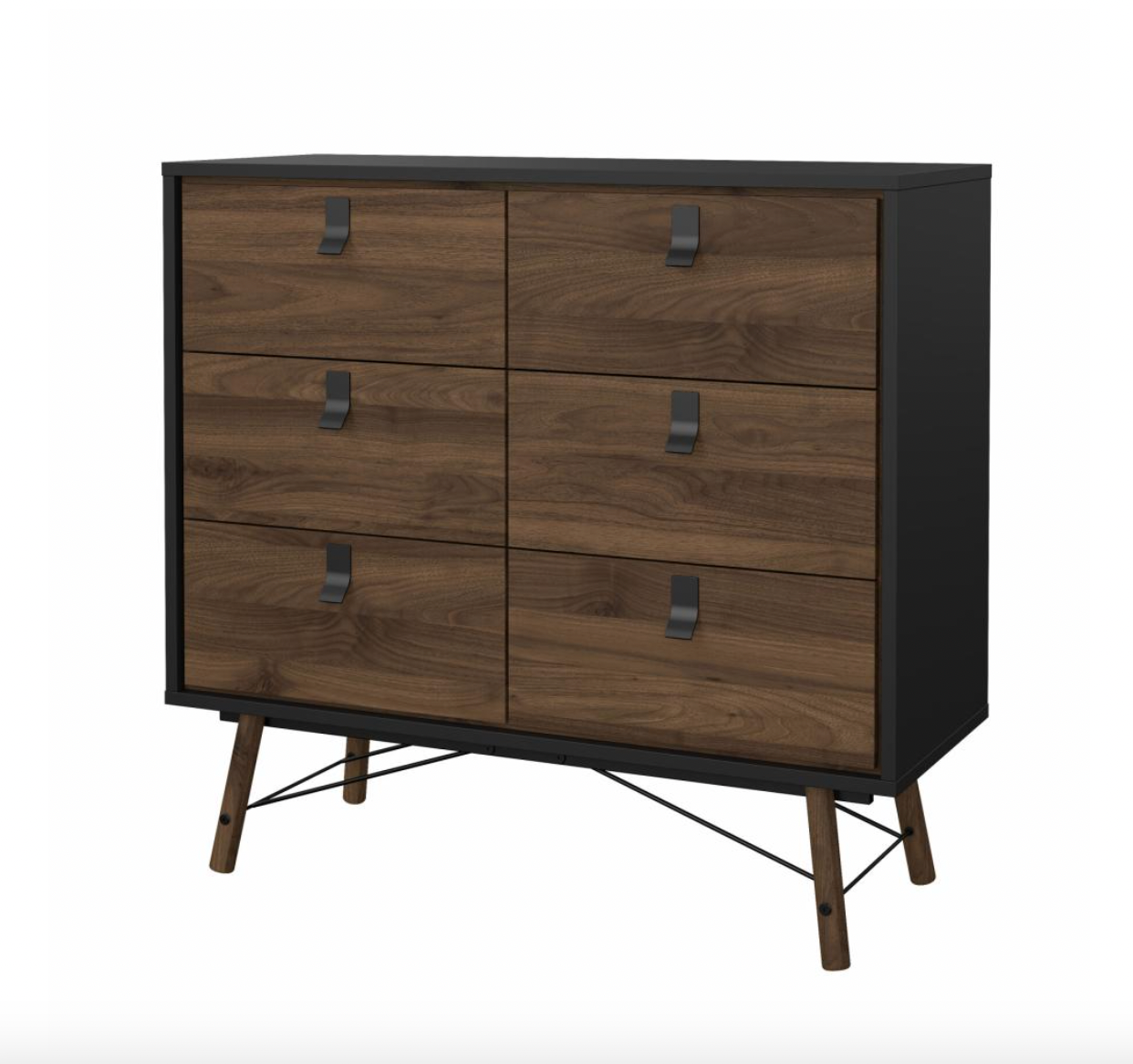 Kommode Walnut / black