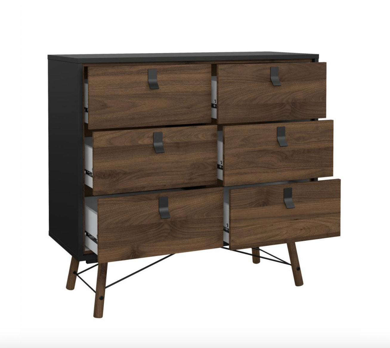 Kommode Walnut / black