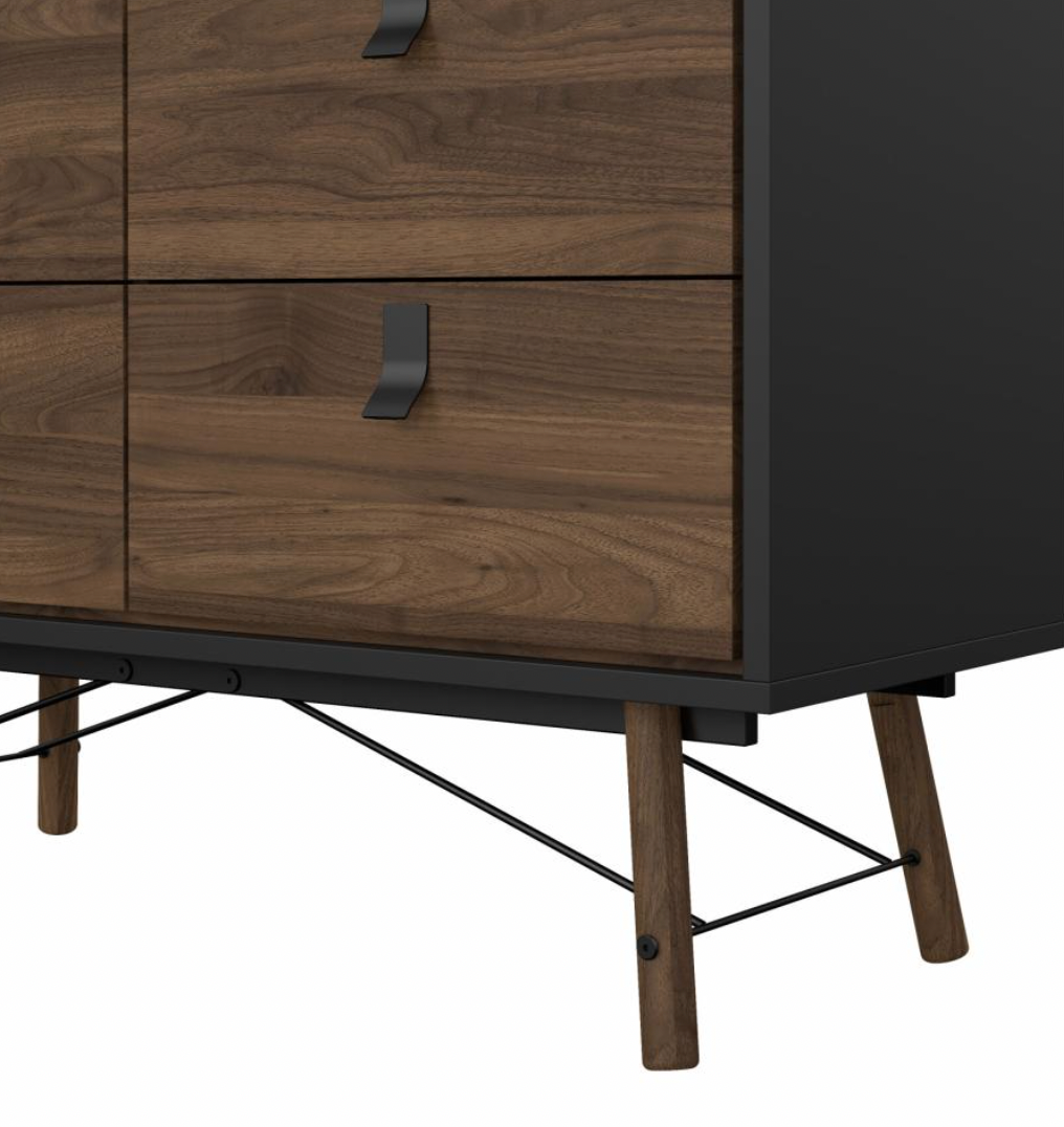 Kommode Walnut / black