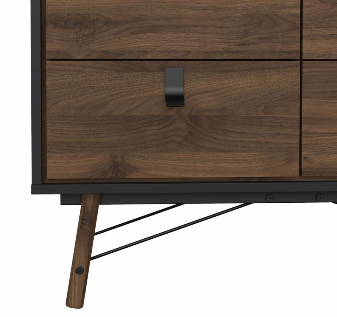 Kommode Walnut / black