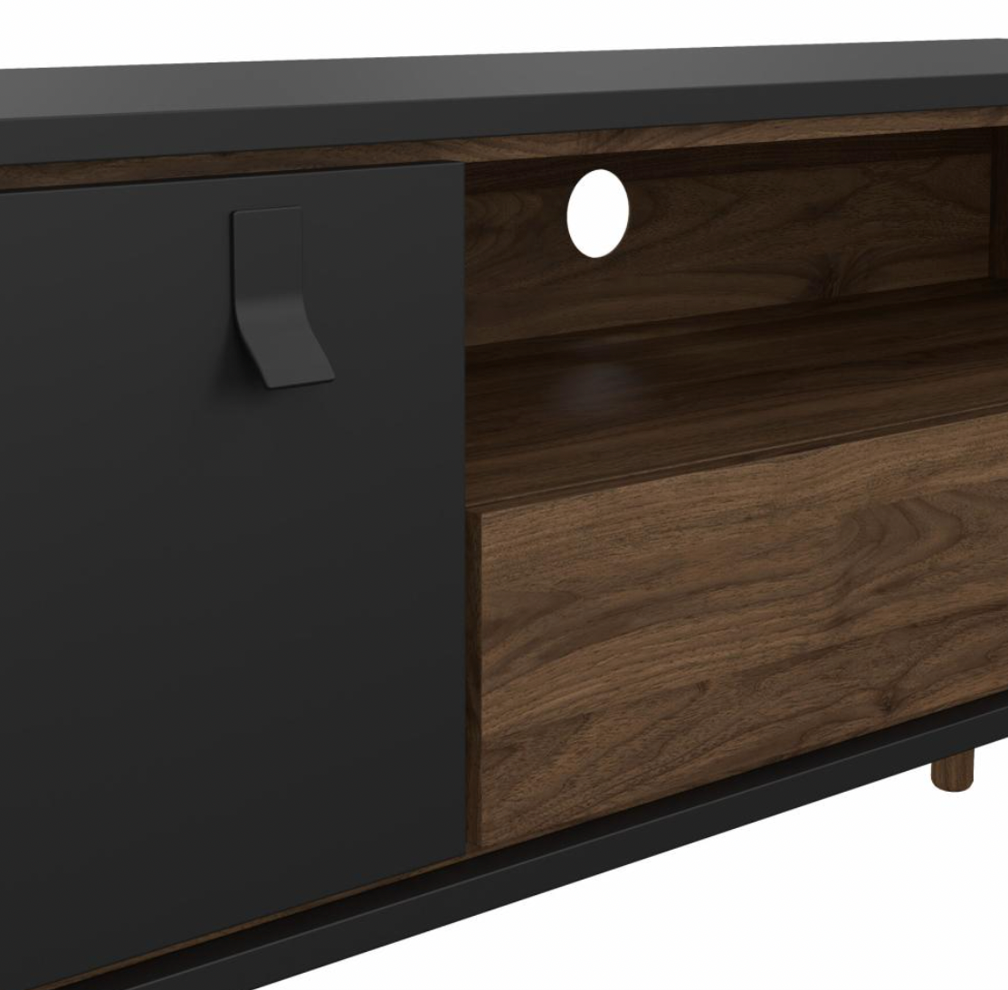 Tvbord - Walnut / Black