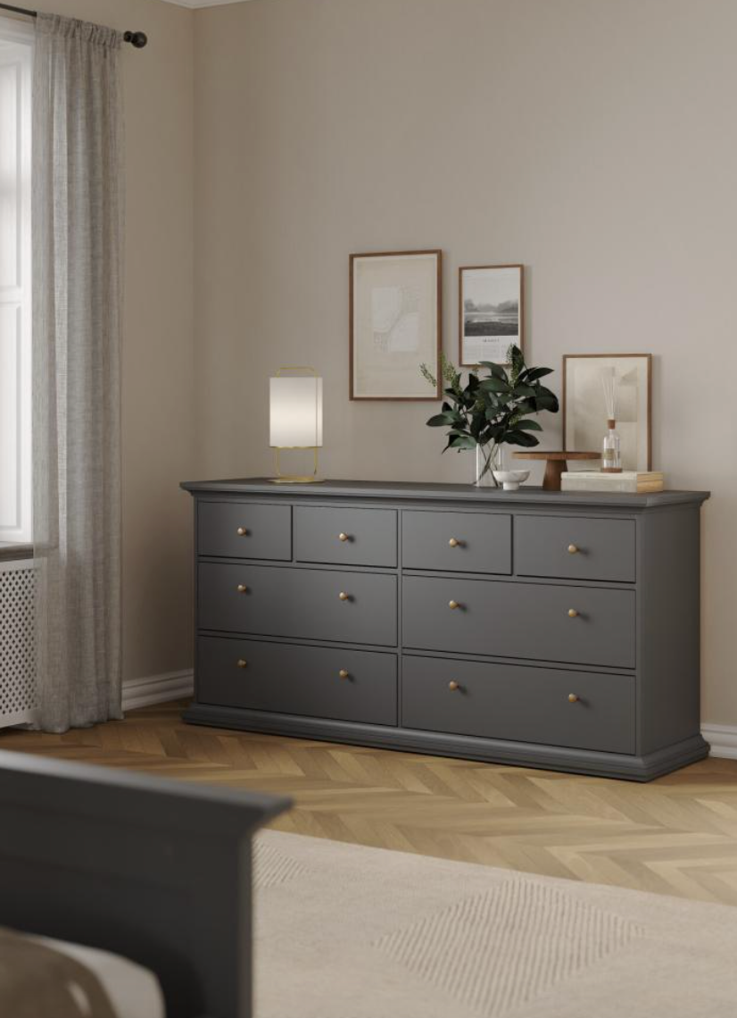Kommode dobbelt Luna Grey