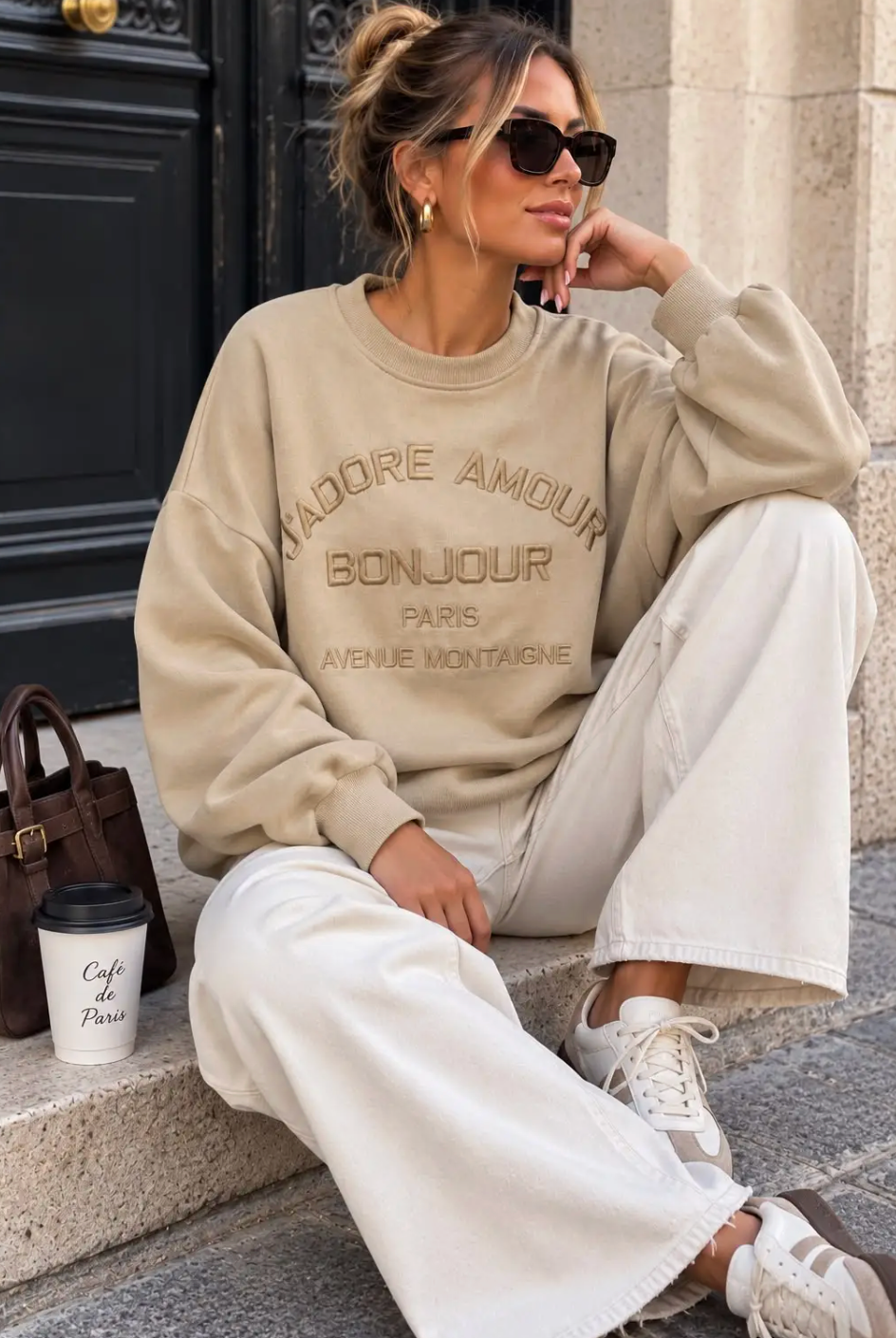 Sweater BONJOUR beige
