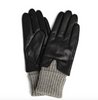 Skindhandske med foldbart strik - Black/Grey