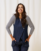 Bluse Christel strib - Navy / Creme