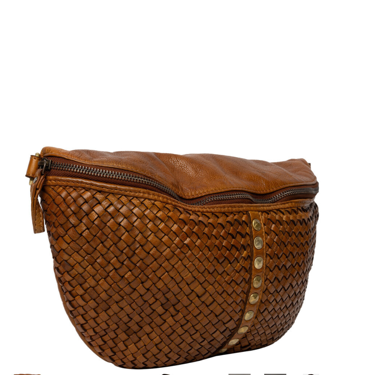 Bumbag JOMA flet og nitter - Cognac