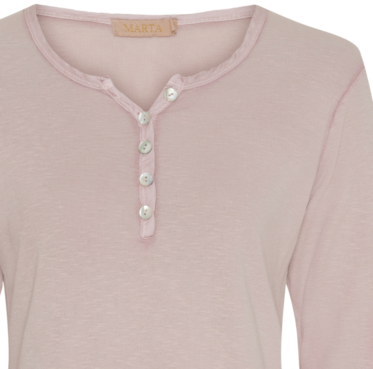 Basis bluse med knapper – Rose