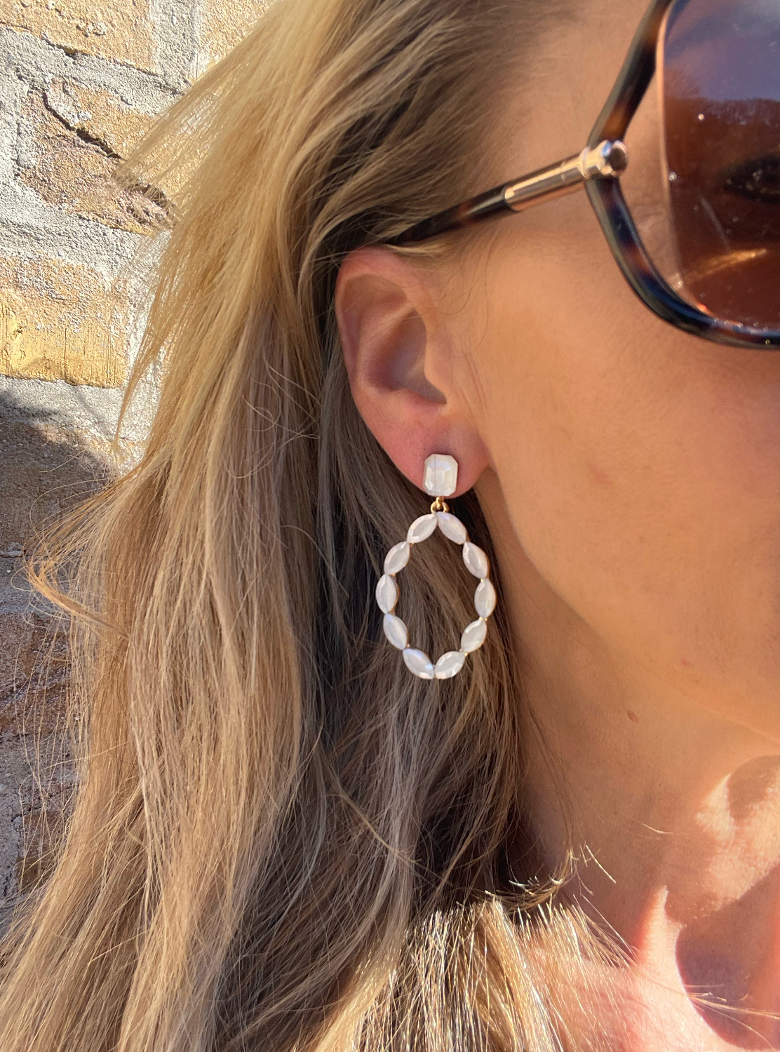 Øreringe Melrose - Off white