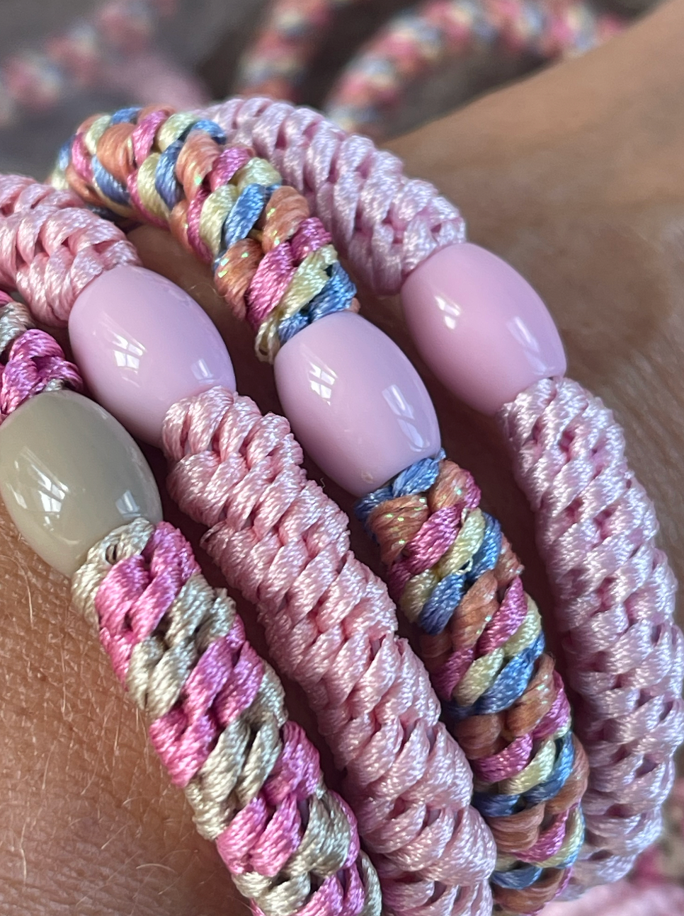 Hårelastikker Supreme Soft pink - 4 stk.