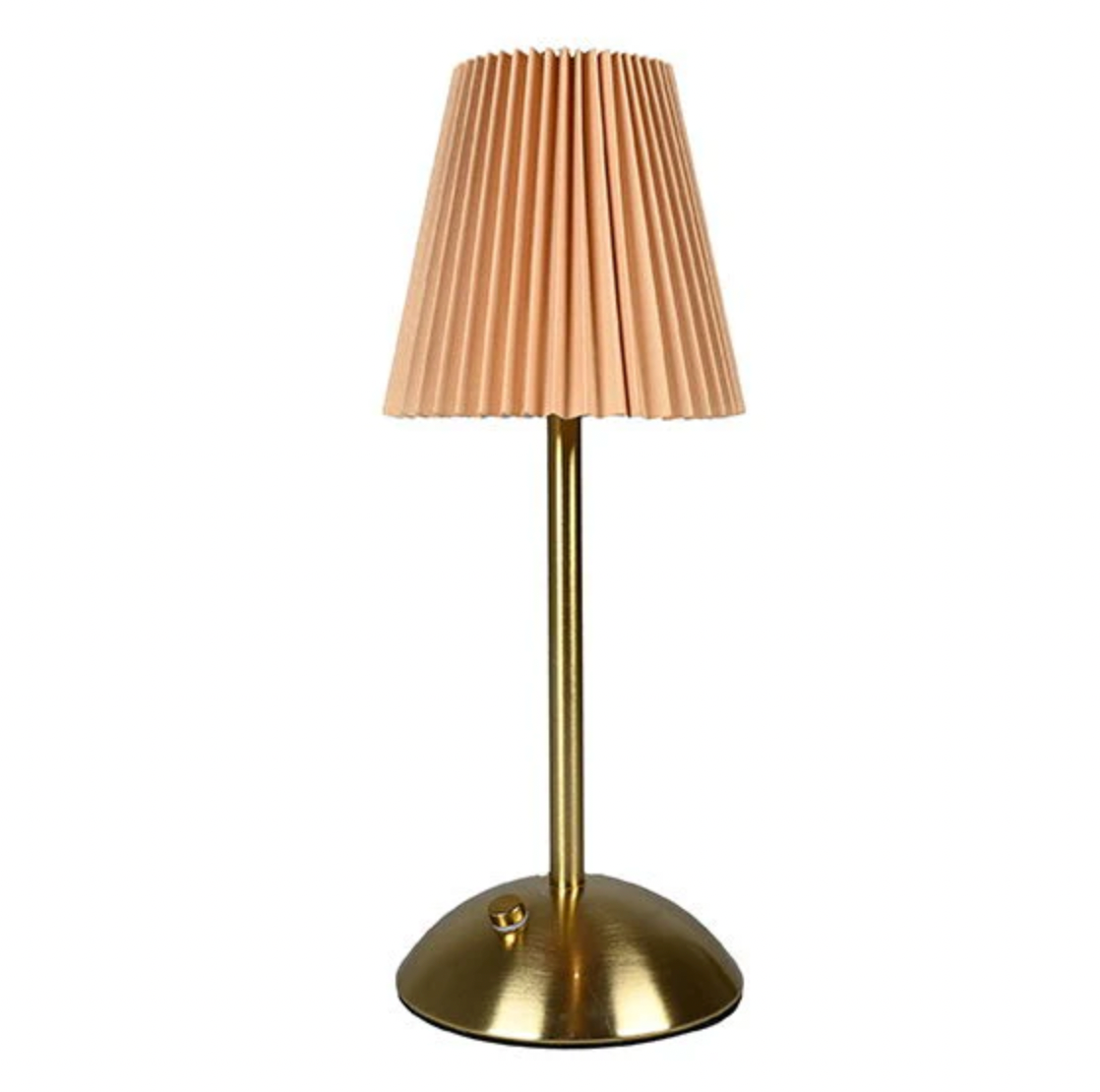 LED bordlampe Plisse´ beige - genopladelig