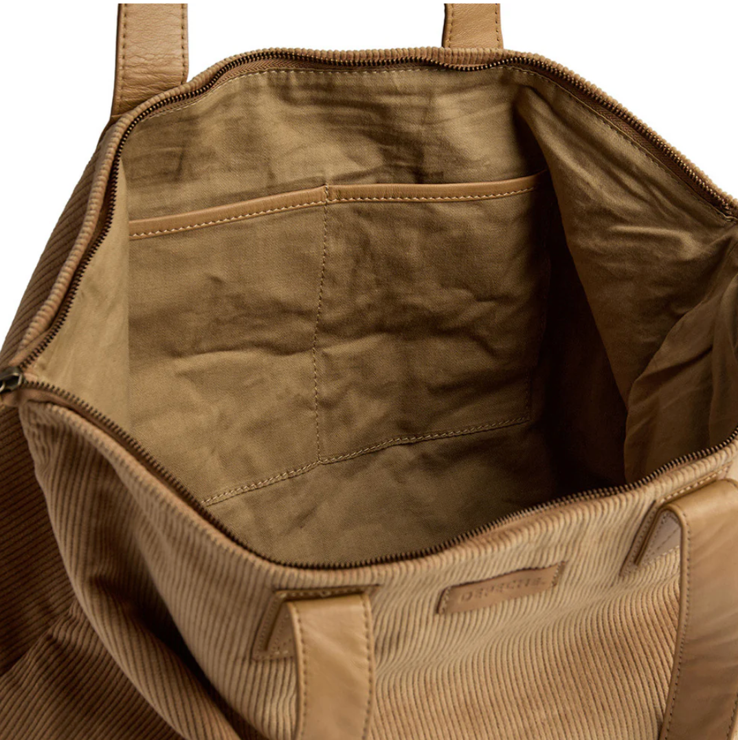 Shopper Fløjl - Tan