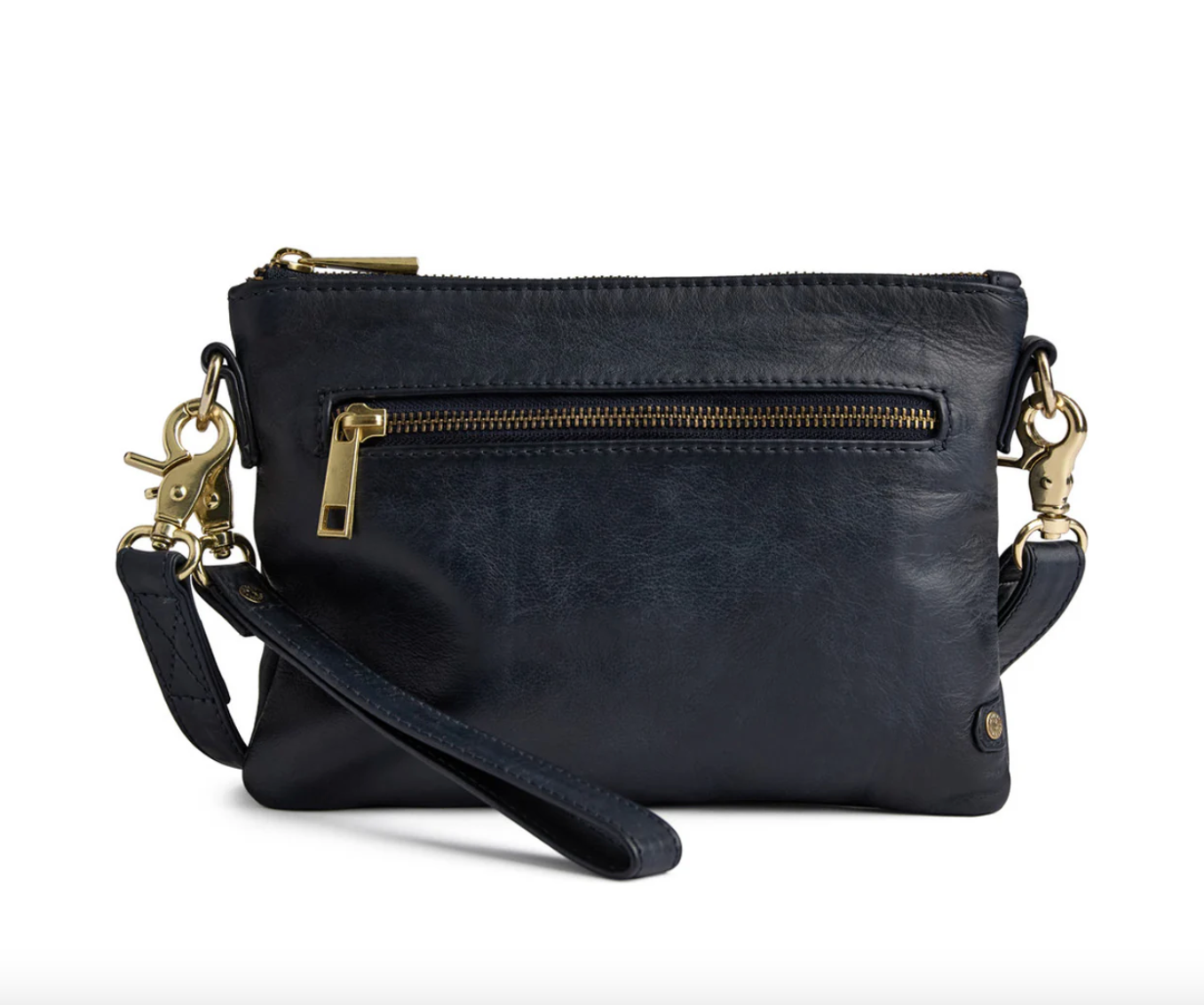 Smuk læder clutch - LADY Midnight Blue