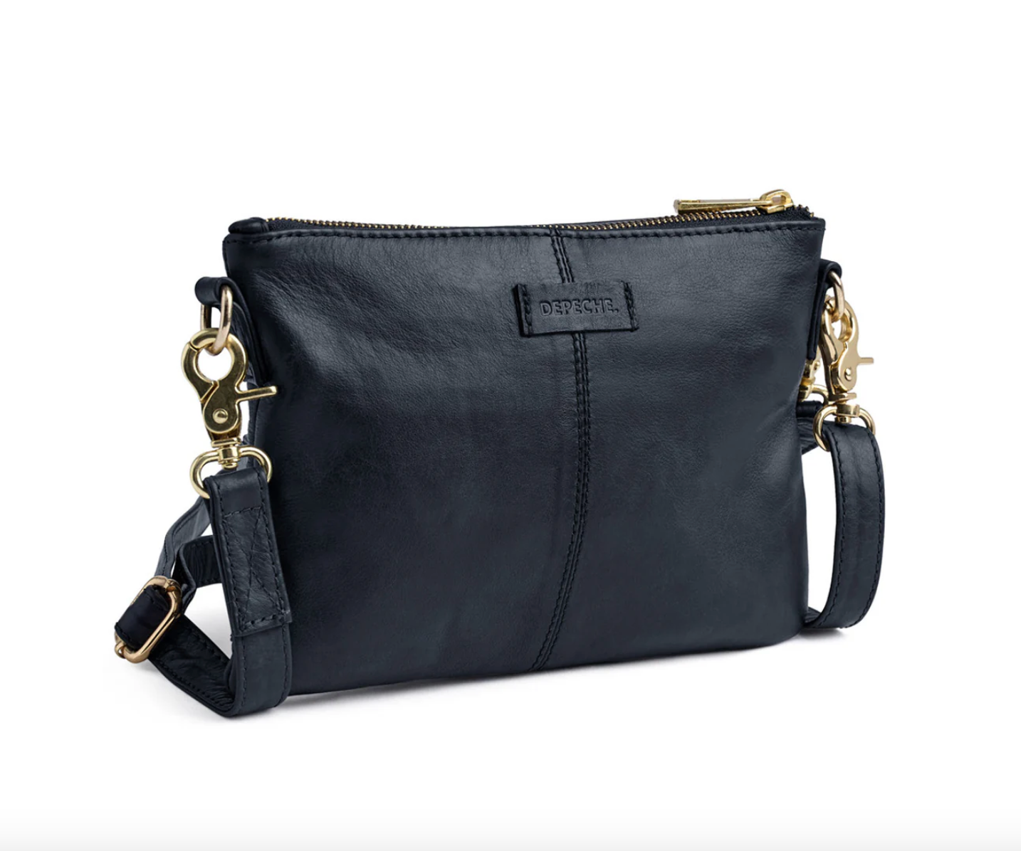 Smuk læder clutch - LADY Midnight Blue