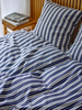 Sengesæt, Flow navy blue, 140x220 - 63x60