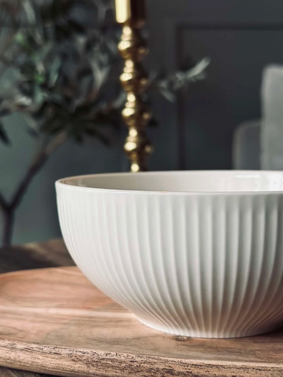 Riflet porcelæn til 4 personer - 16 dele