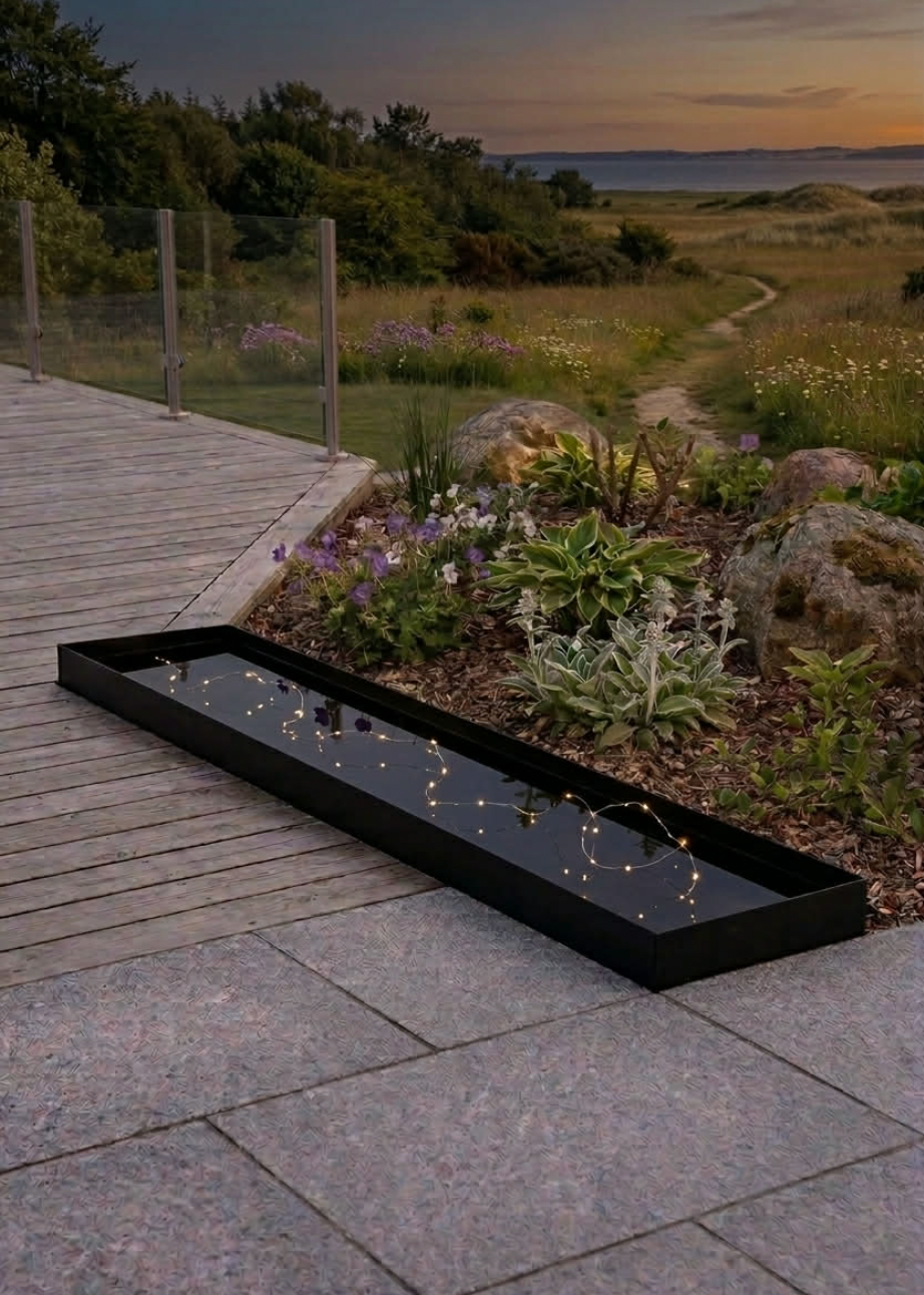 Spejlbassin Rectangle - Black