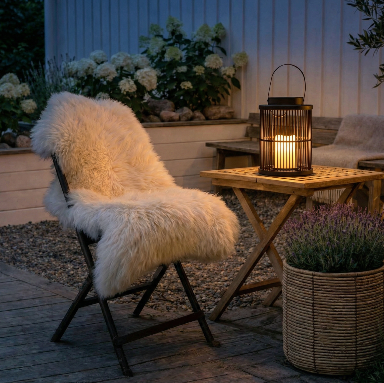 Lanterne med solceller - Black design