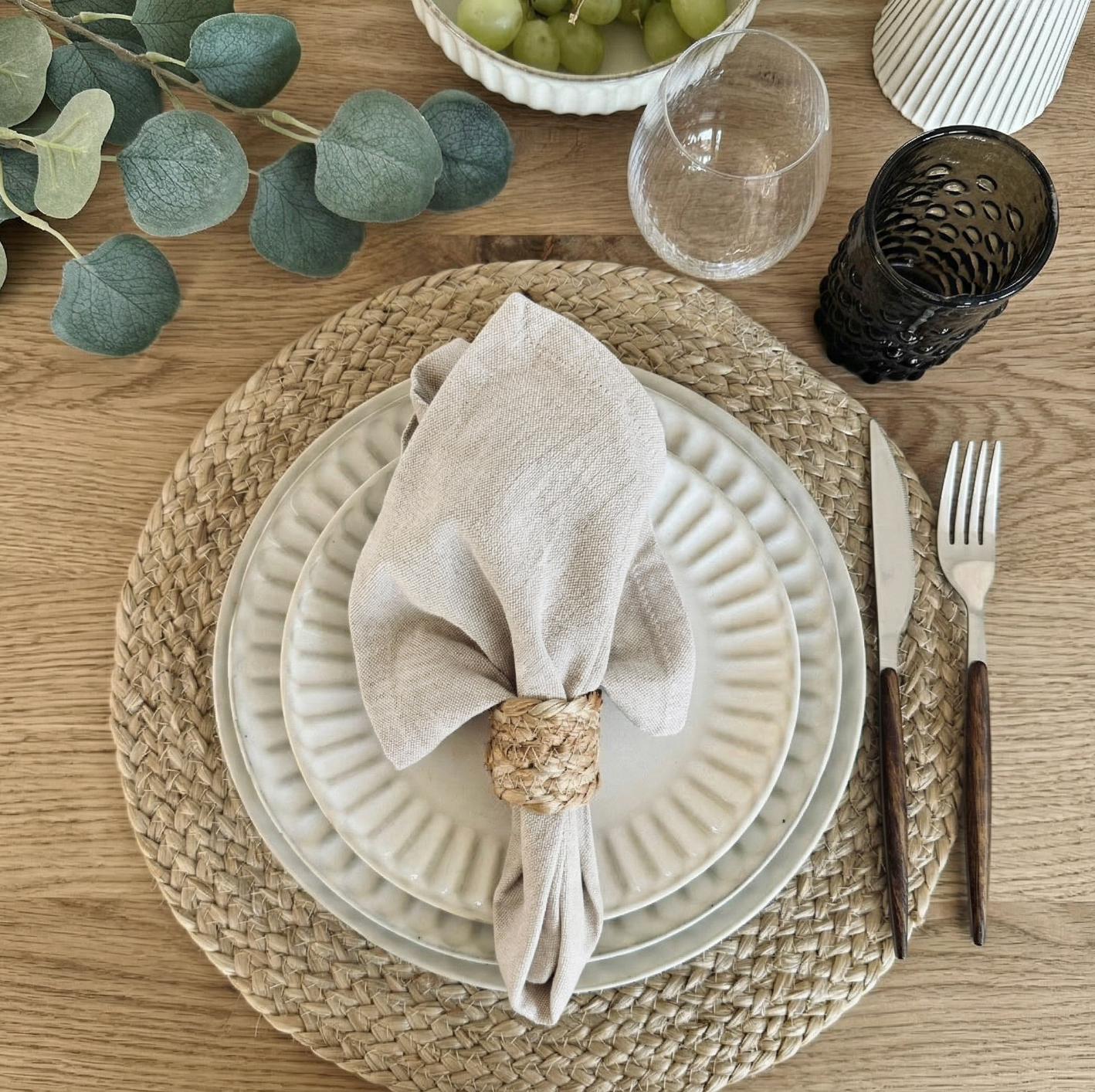Mundservietter – Natur 4 stk