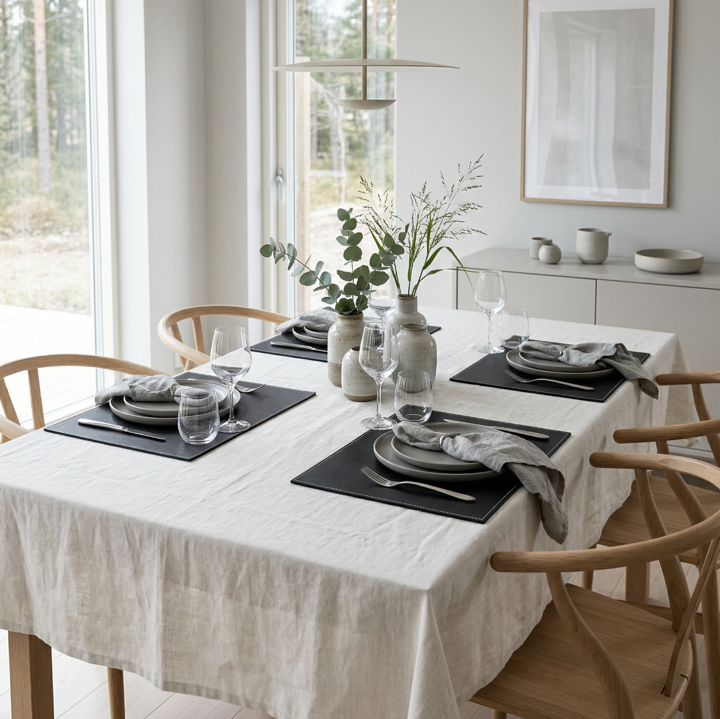 Dækkeserviet Black