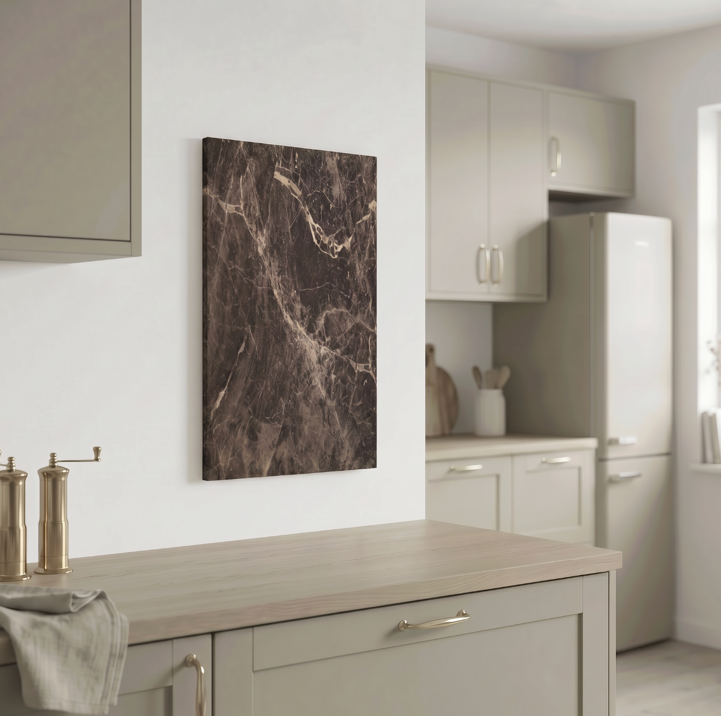 Tavle magnetisk 40x60 - Brown marmor