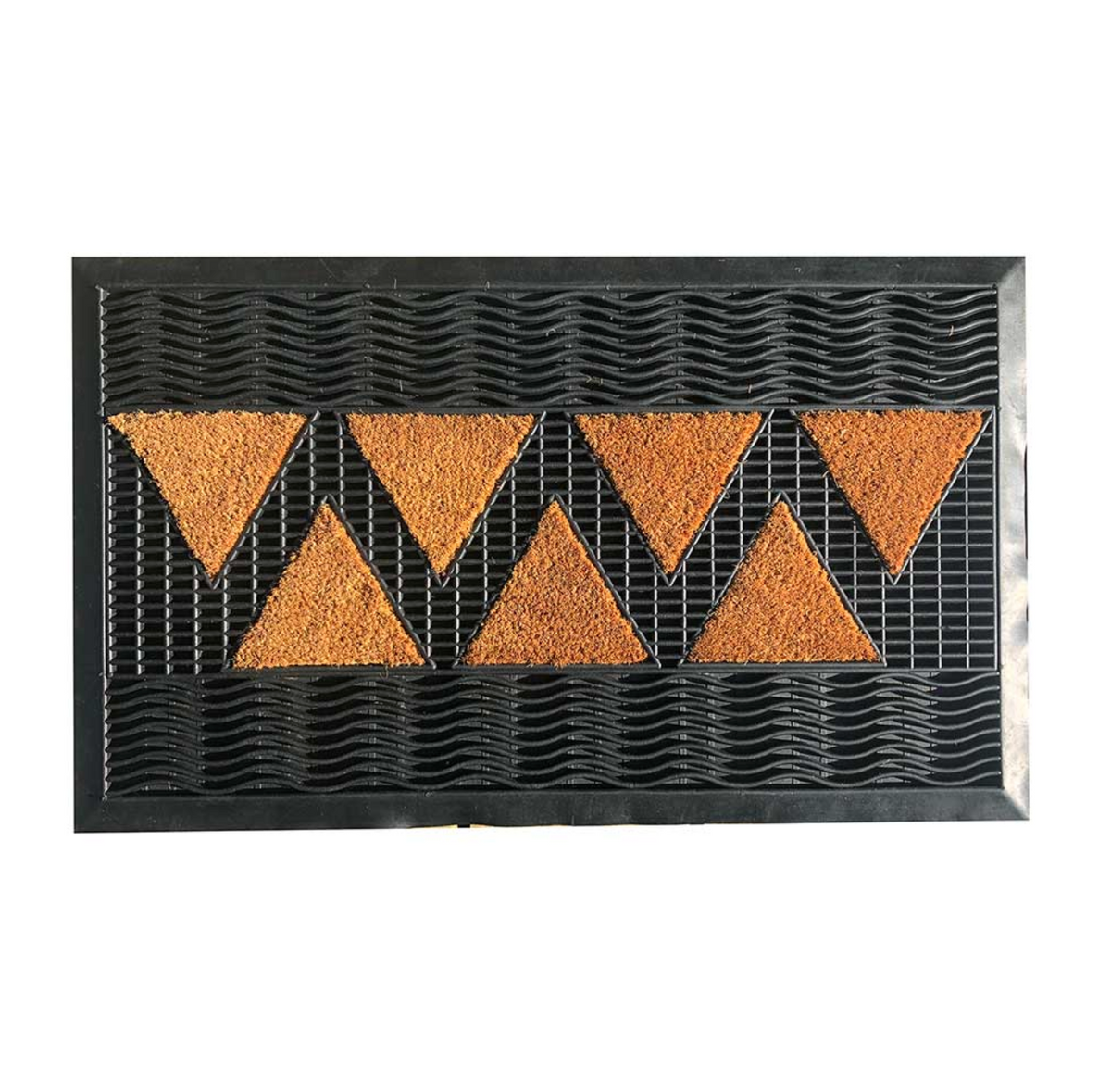 Dørmåtte - Gummi og kokos ZIG ZAG 45x75