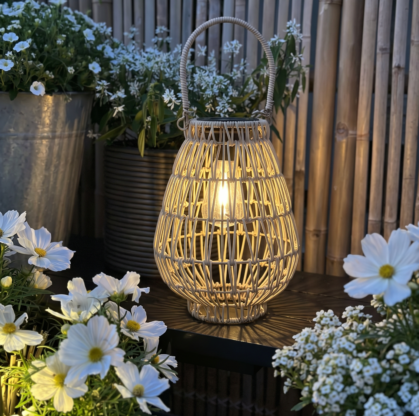 Lanterne med solceller - Selma medium