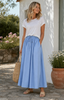Nederdel med lommer - Light blue