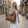 Skuldertaske Ora Big - Cognac
