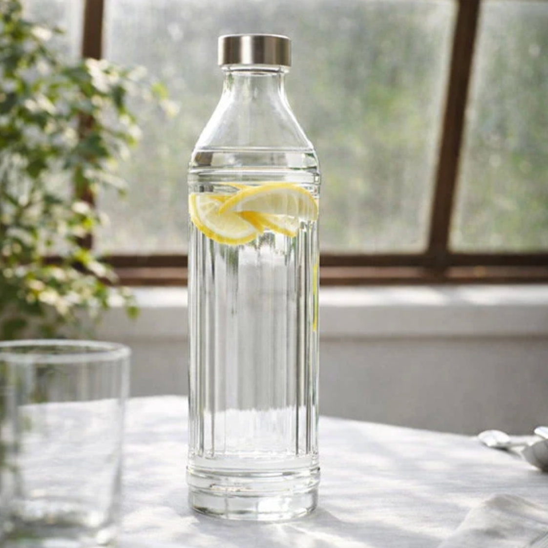 Vandflaske med metallåg - 1000ml.