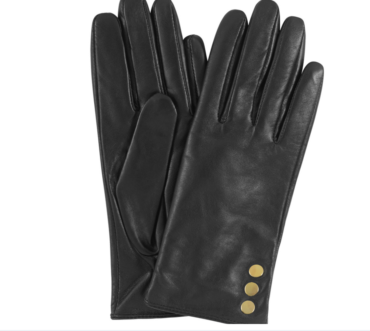 Læderhandsker black