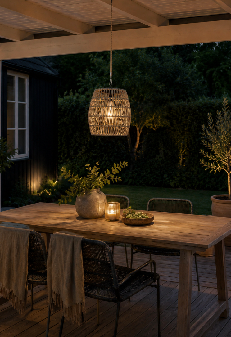 Lampe med solar - Grey