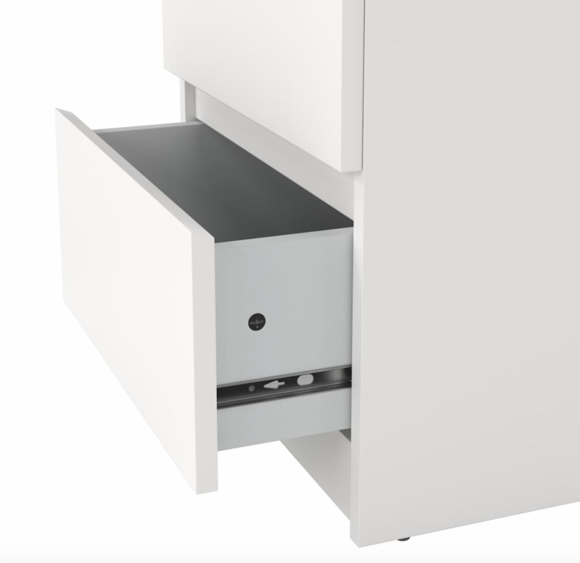 Natbord - White 2 skuffe